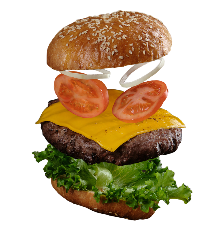 Hambúrguer artesanal suculento da Ambug Burgers